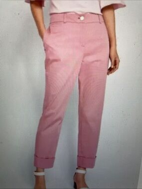 Ted baker Pink Women's Straight-Leg cuffed Pants- like new